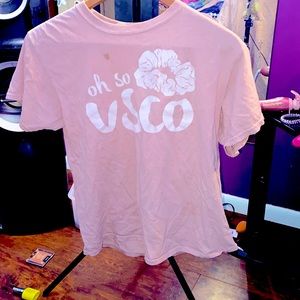 Pink oversized VSCO girl T-shirt